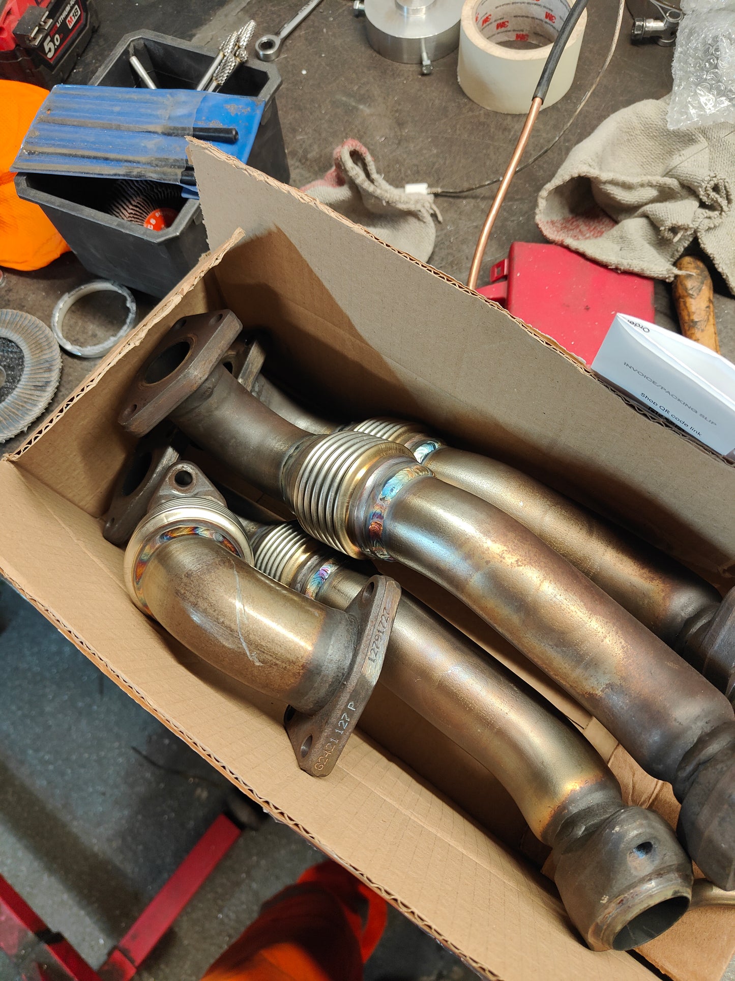 Saab/Vauxhall V6 rear manifold up-pipe refurbishment